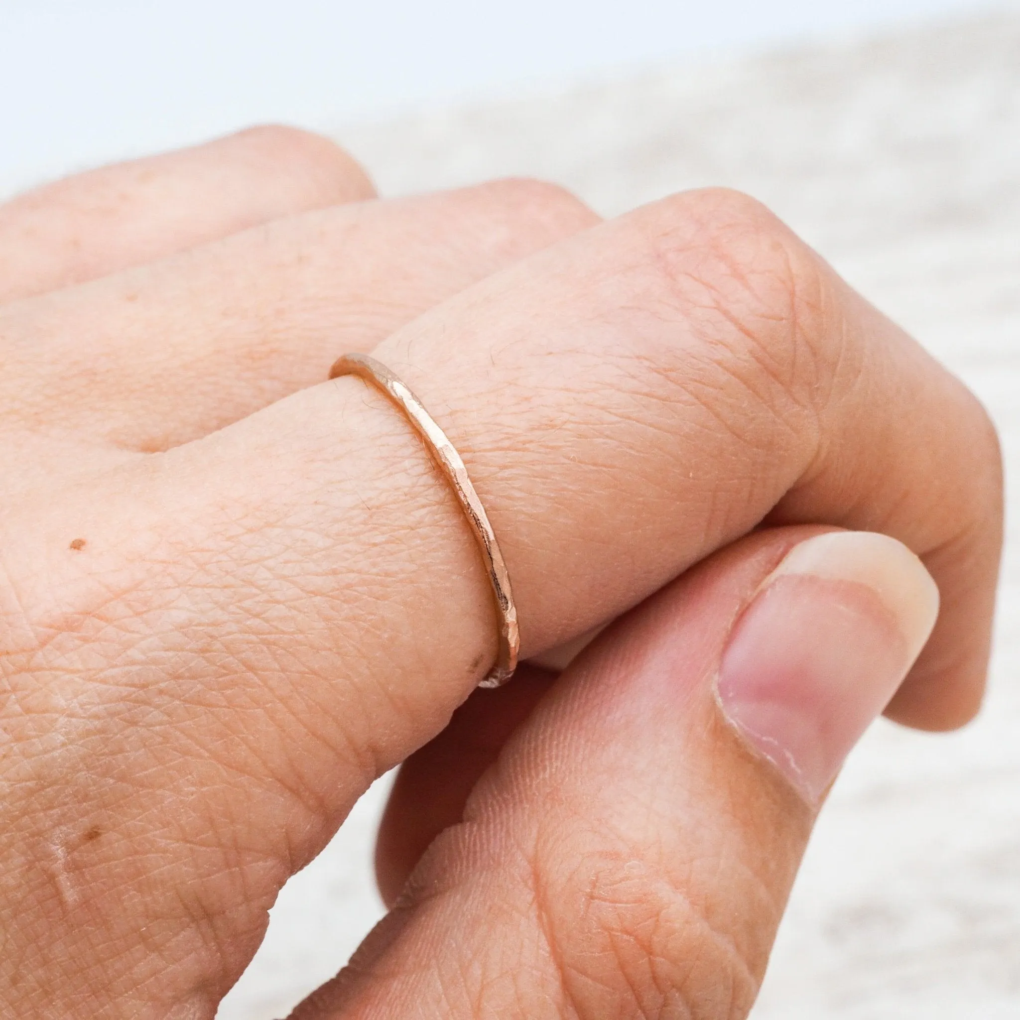 Thin Rose Gold Stacker Ring