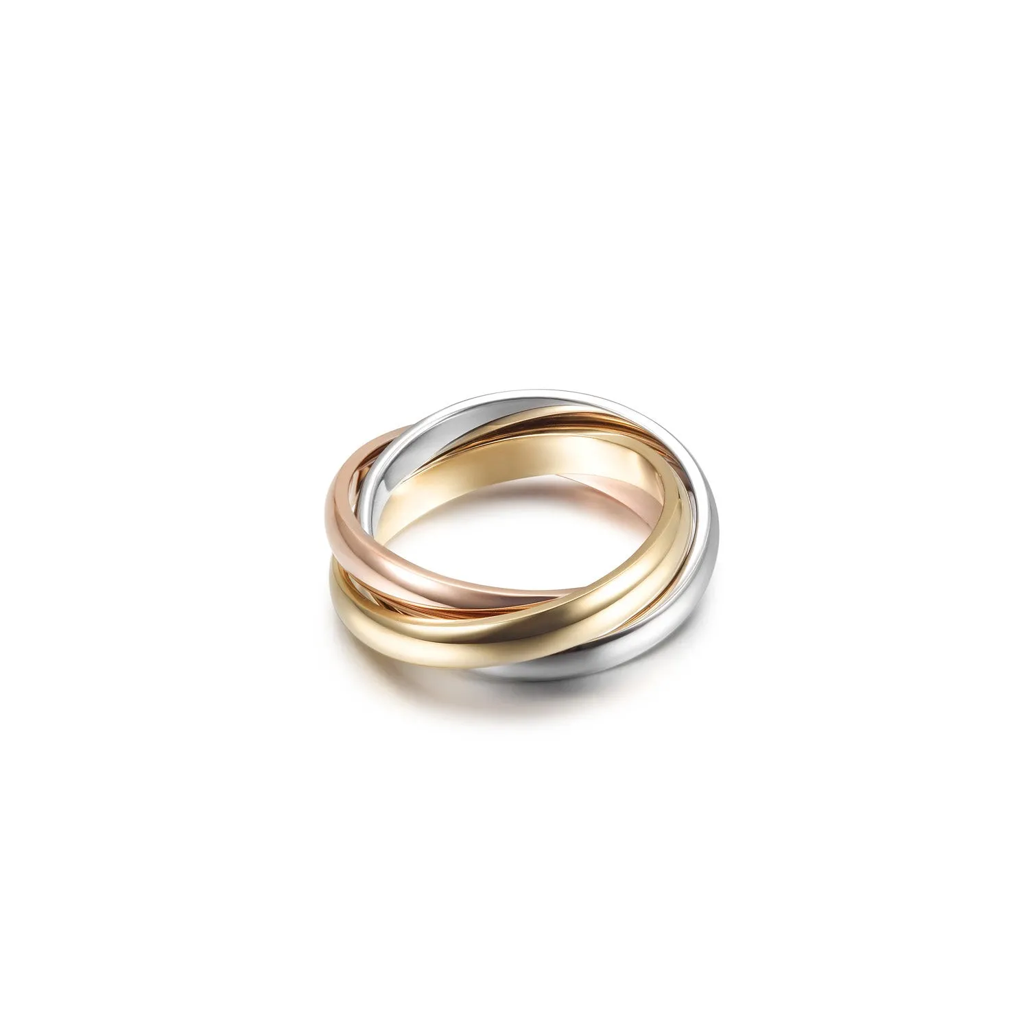 Three-Tone Infinity Ring