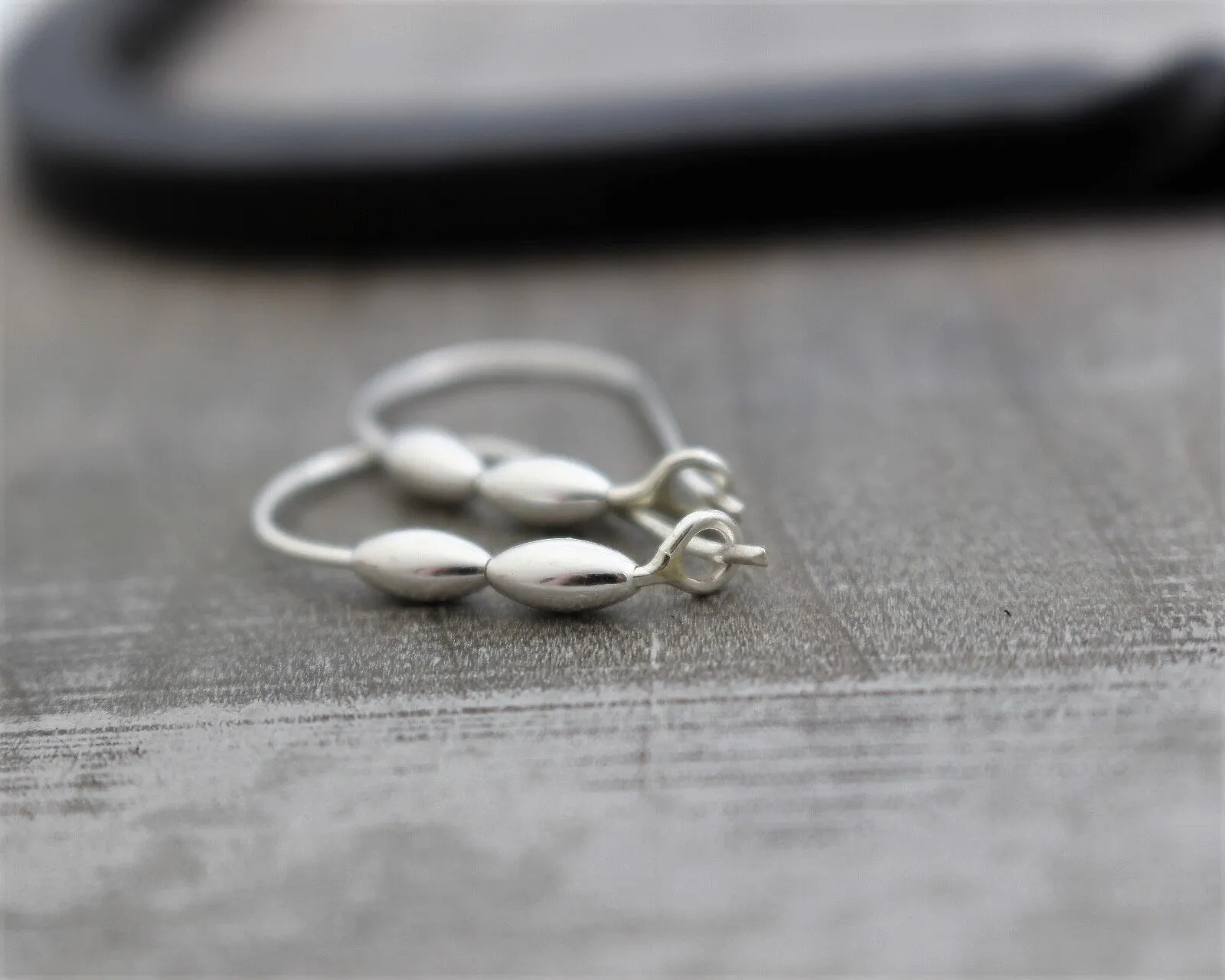 Tiny silver earrings - gift for her - silver dangle earrings - tiny earrings - jewelry sale - small silver hoops