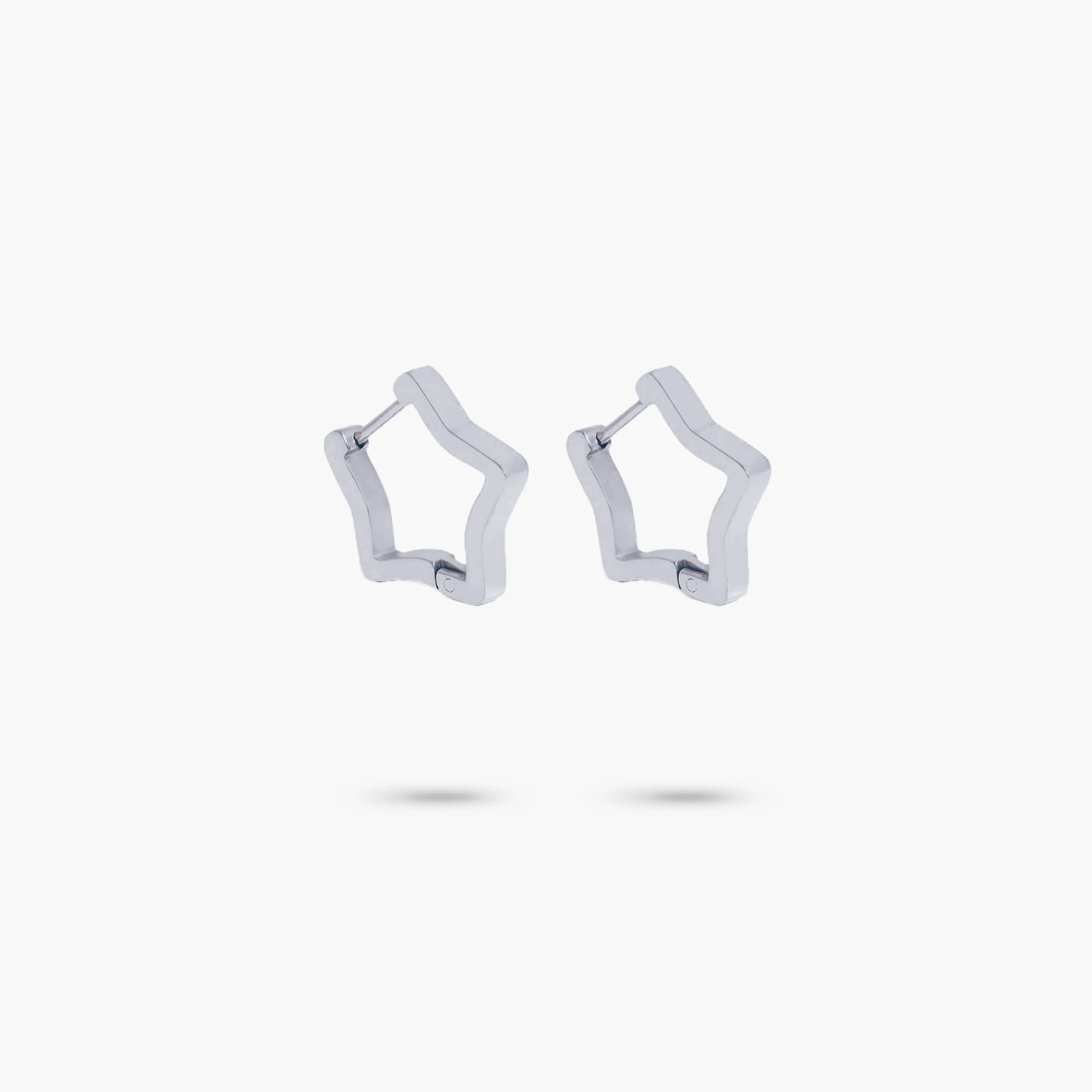 Titanium Star Huggie Earrings