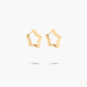 Titanium Star Huggie Earrings