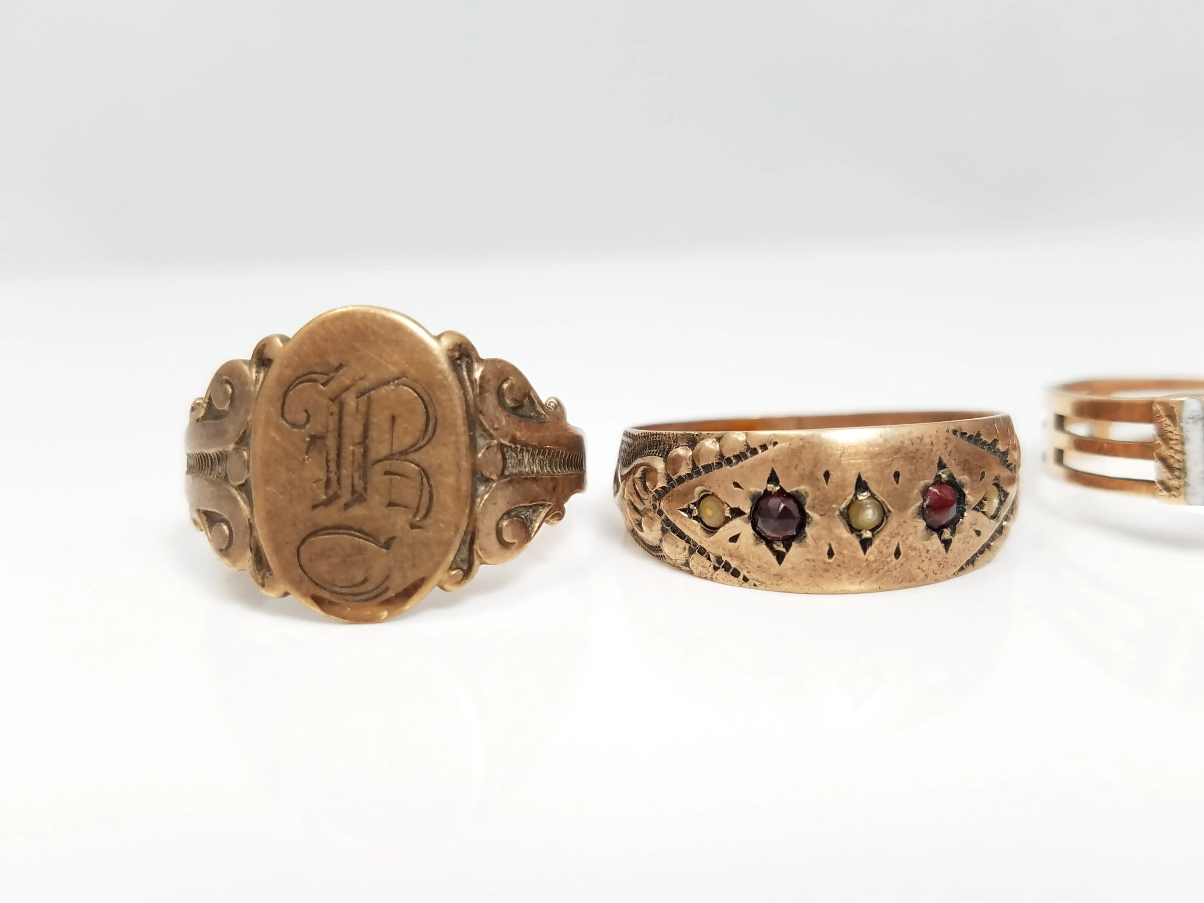 *To Restore* Four Victorian ~7k Gold Rings