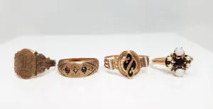 *To Restore* Four Victorian ~7k Gold Rings