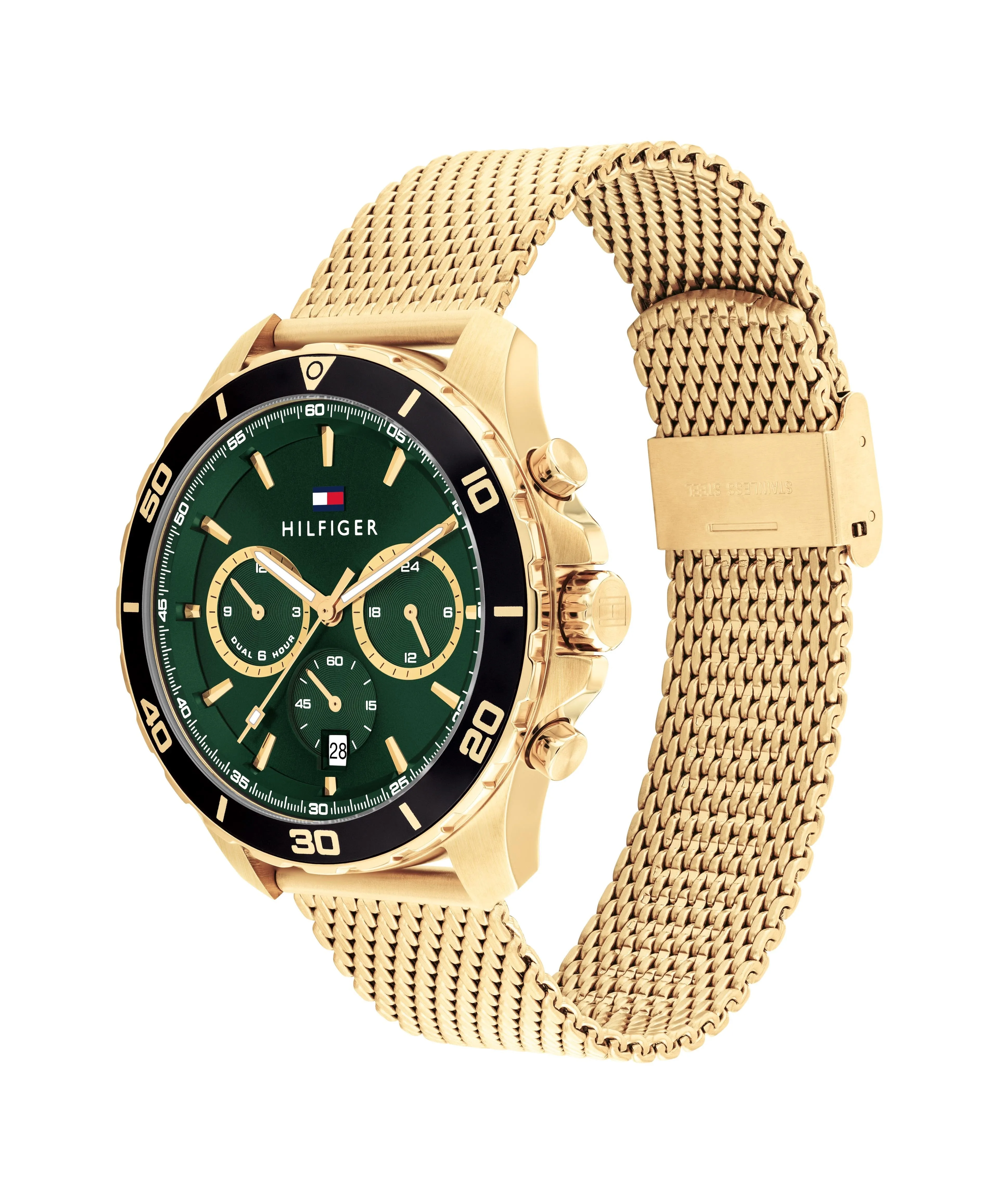 Tommy Hilfiger Jordan Ionic Plated Thin Gold Steel Green Dial Men's Watch 1792093