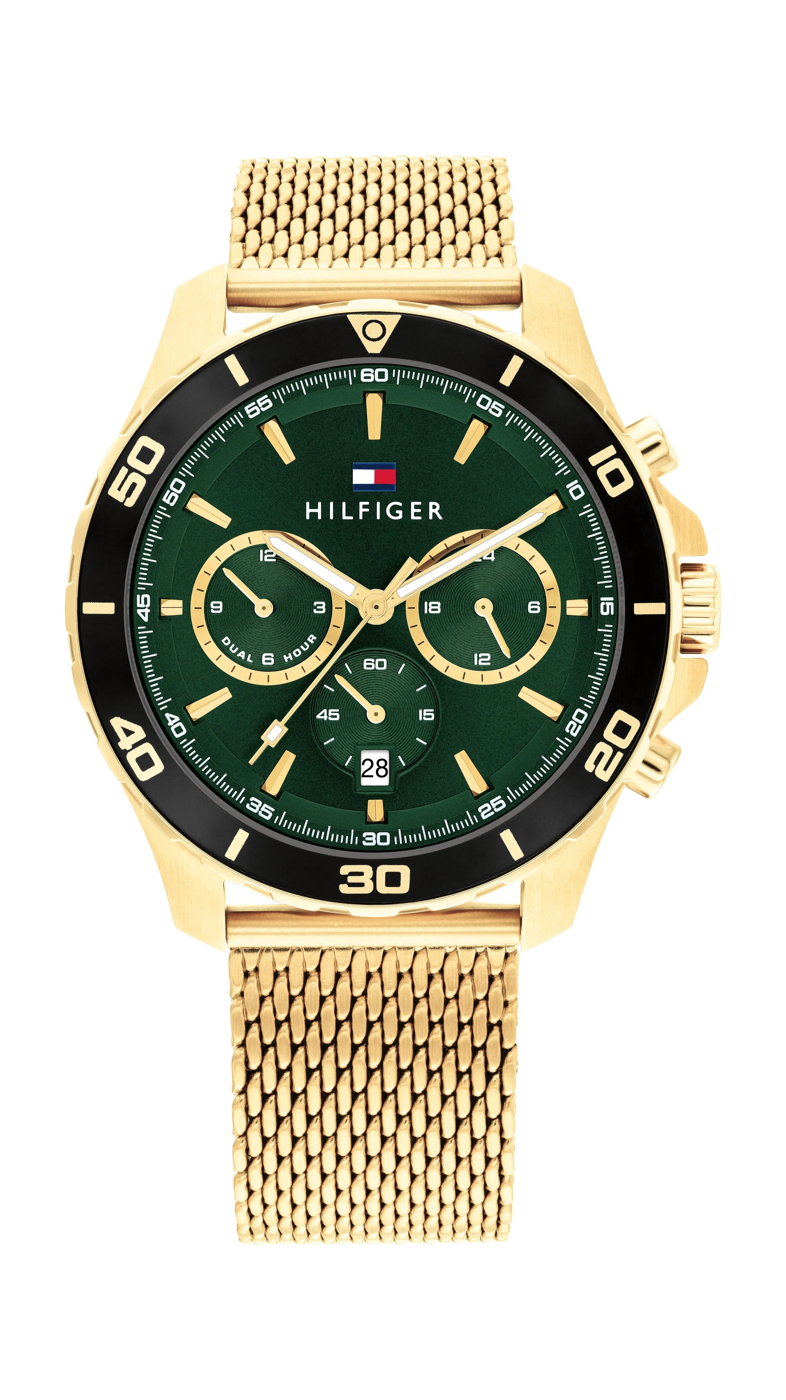 Tommy Hilfiger Jordan Ionic Plated Thin Gold Steel Green Dial Men's Watch 1792093