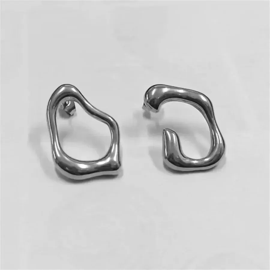 Trending Metal Geometry Stud Earring Fashion New Design Irregular Minimalist Earrings for Women Fashion Jewelry Gifts