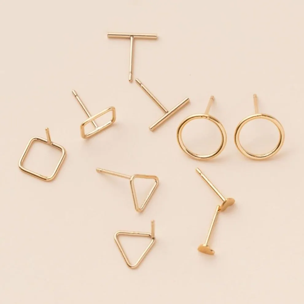 TRIANGLE POST EARRINGS