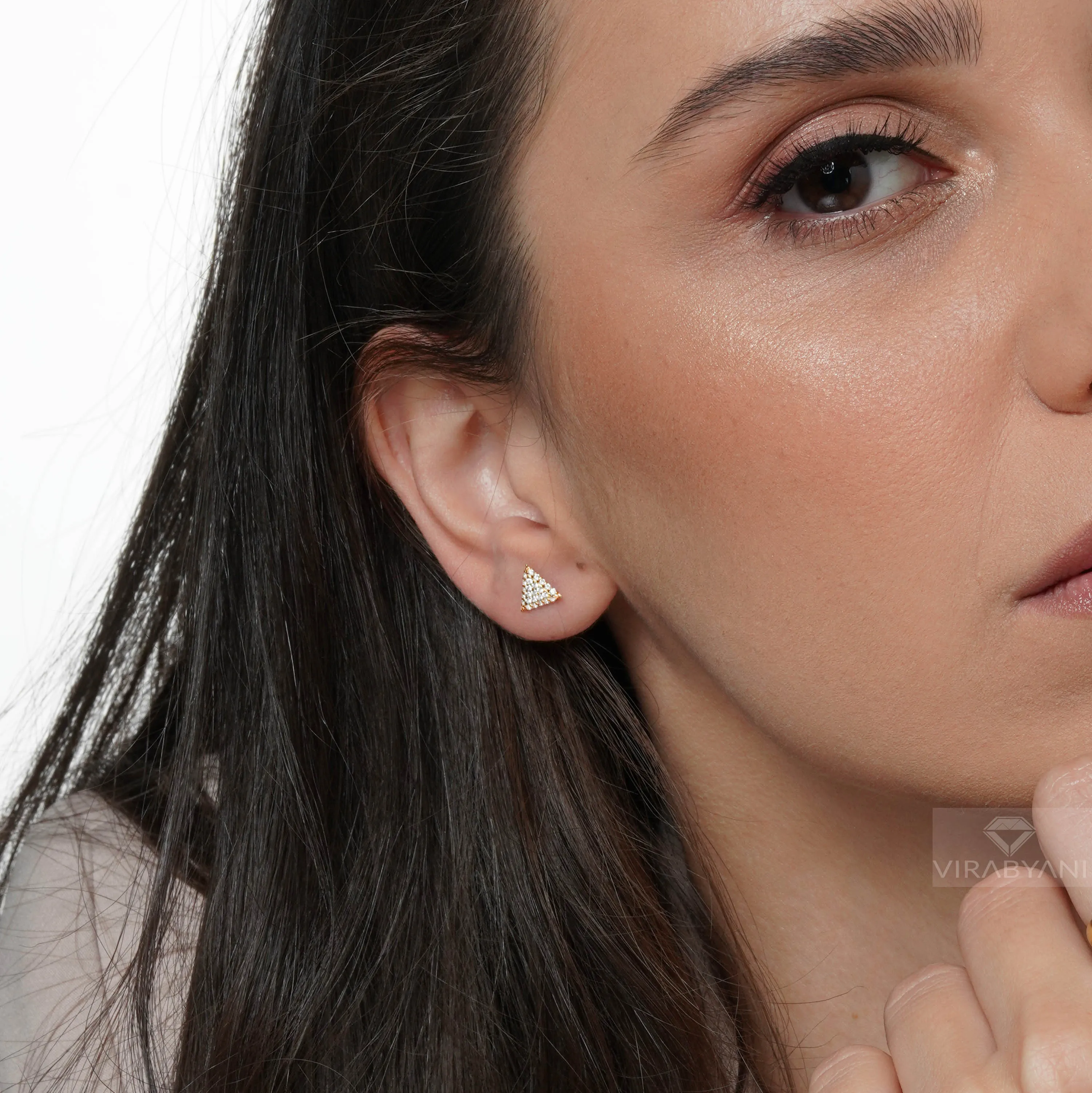 Triangle Shaped AMoré Pavé Earrings With 0.40 ct. Diamonds