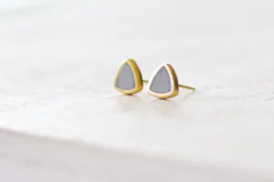 Triangular Gold And Concrete Studs