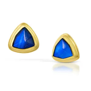 Trillion Moonstone Stud Earrings
