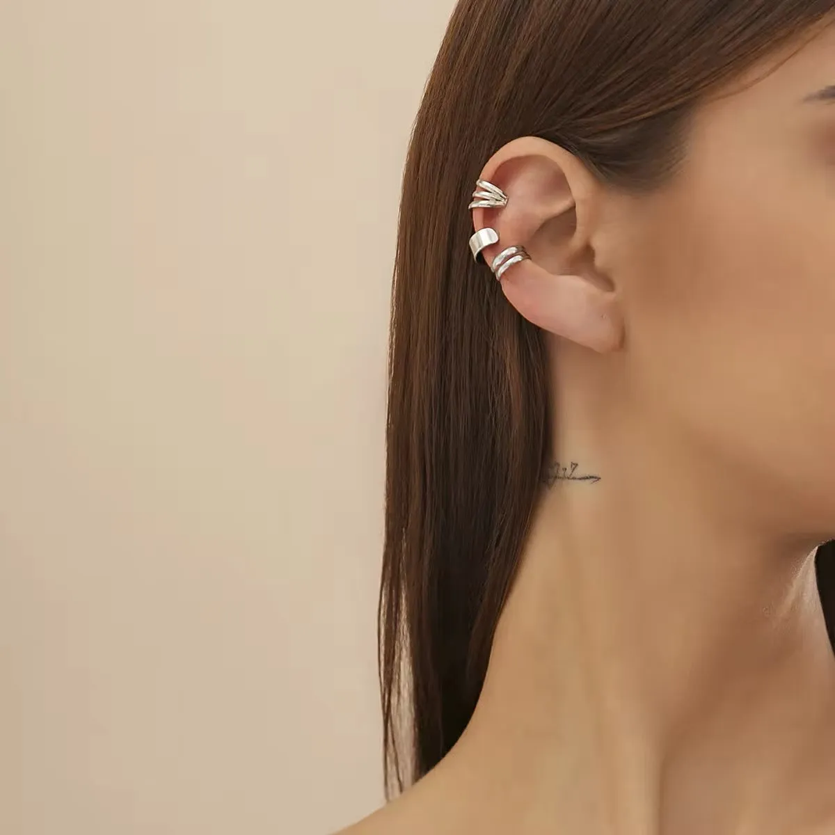 Trio of Classic Minimalism C-Shaped Geometry Ear Clips