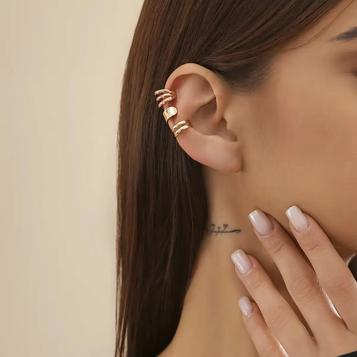 Trio of Classic Minimalism C-Shaped Geometry Ear Clips