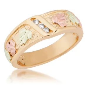 Triple Diamond II - Black Hills Gold Mens Ring