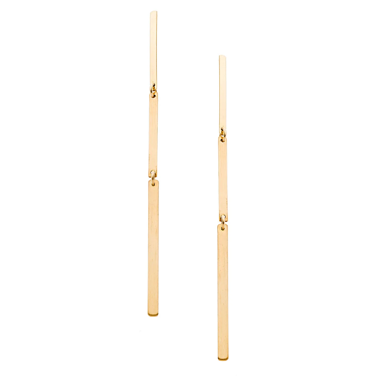 Triple Linear Bar Earrings