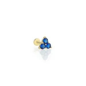 TRIPLE SAPPHIRE STONE PIERCING