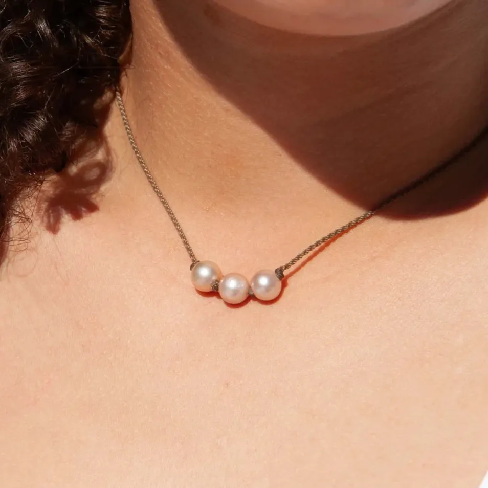 Tula Blue Triple Knotted Necklace