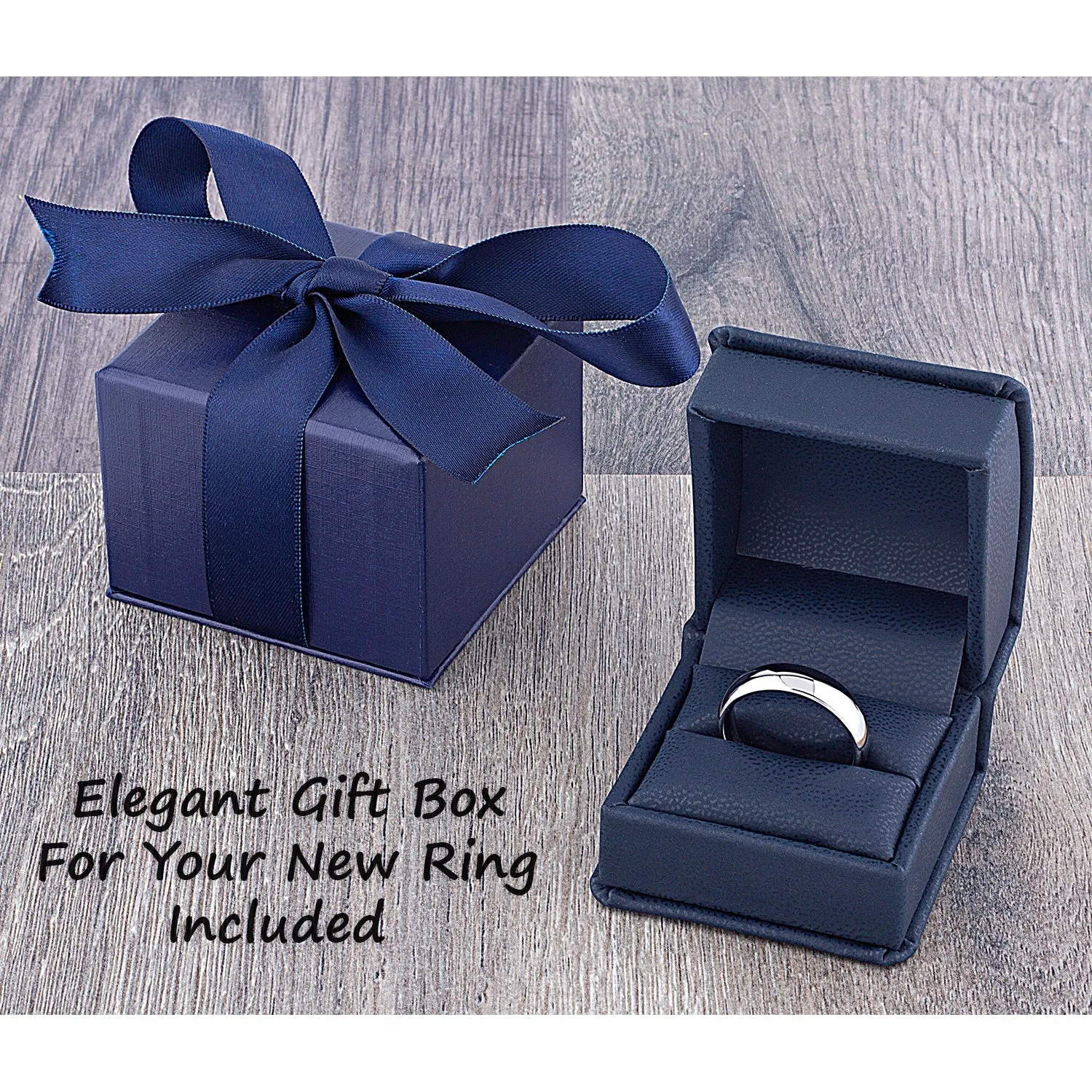Tungsten Ring with Yellow Gold - 8mm Width - TCR181