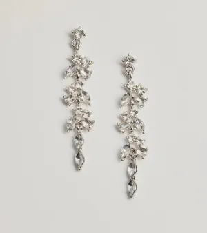 Twinkling Radiance Rhinestone Linear Earrings