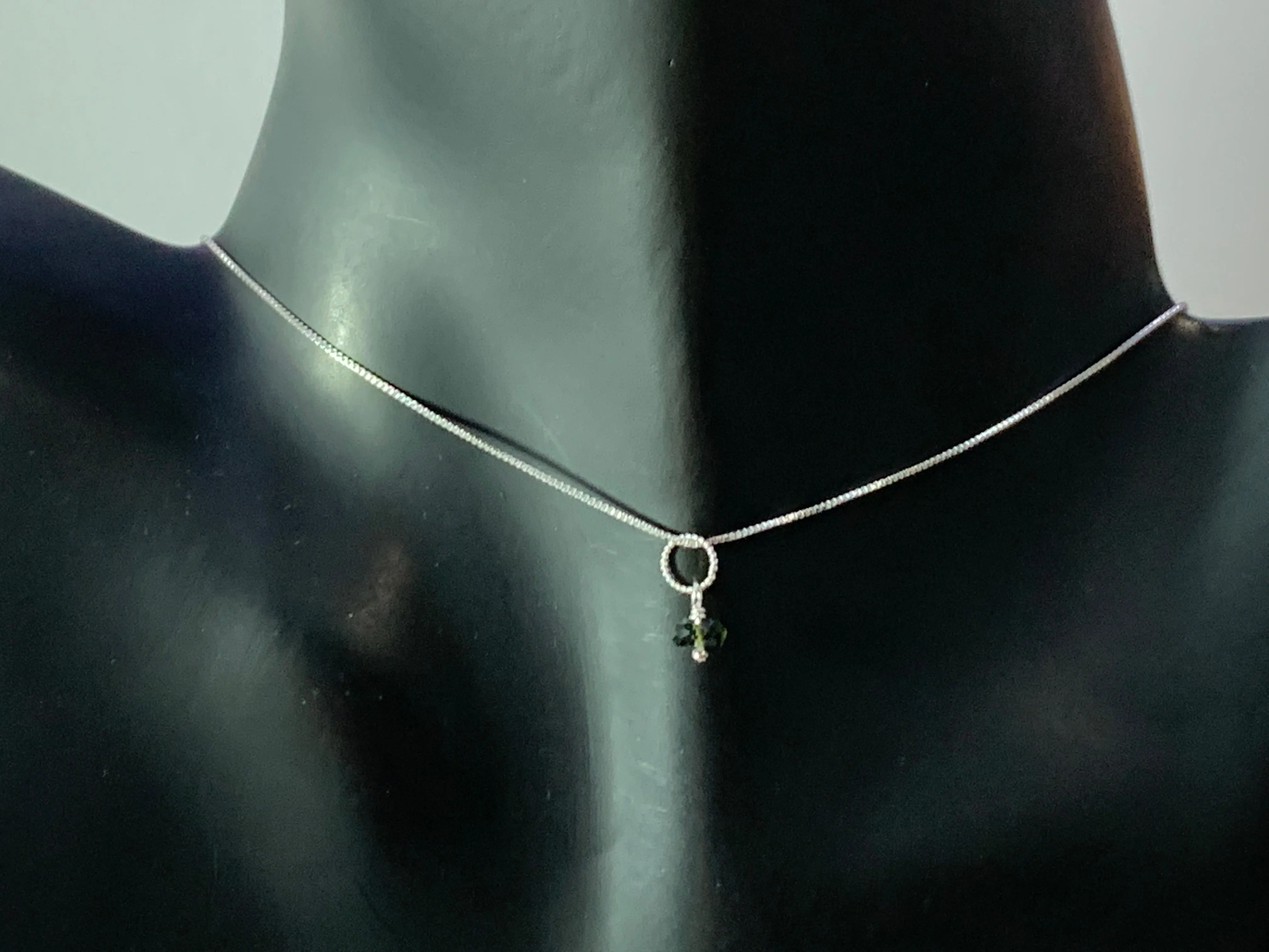 Twisted Ring Pendant with Moldavite
