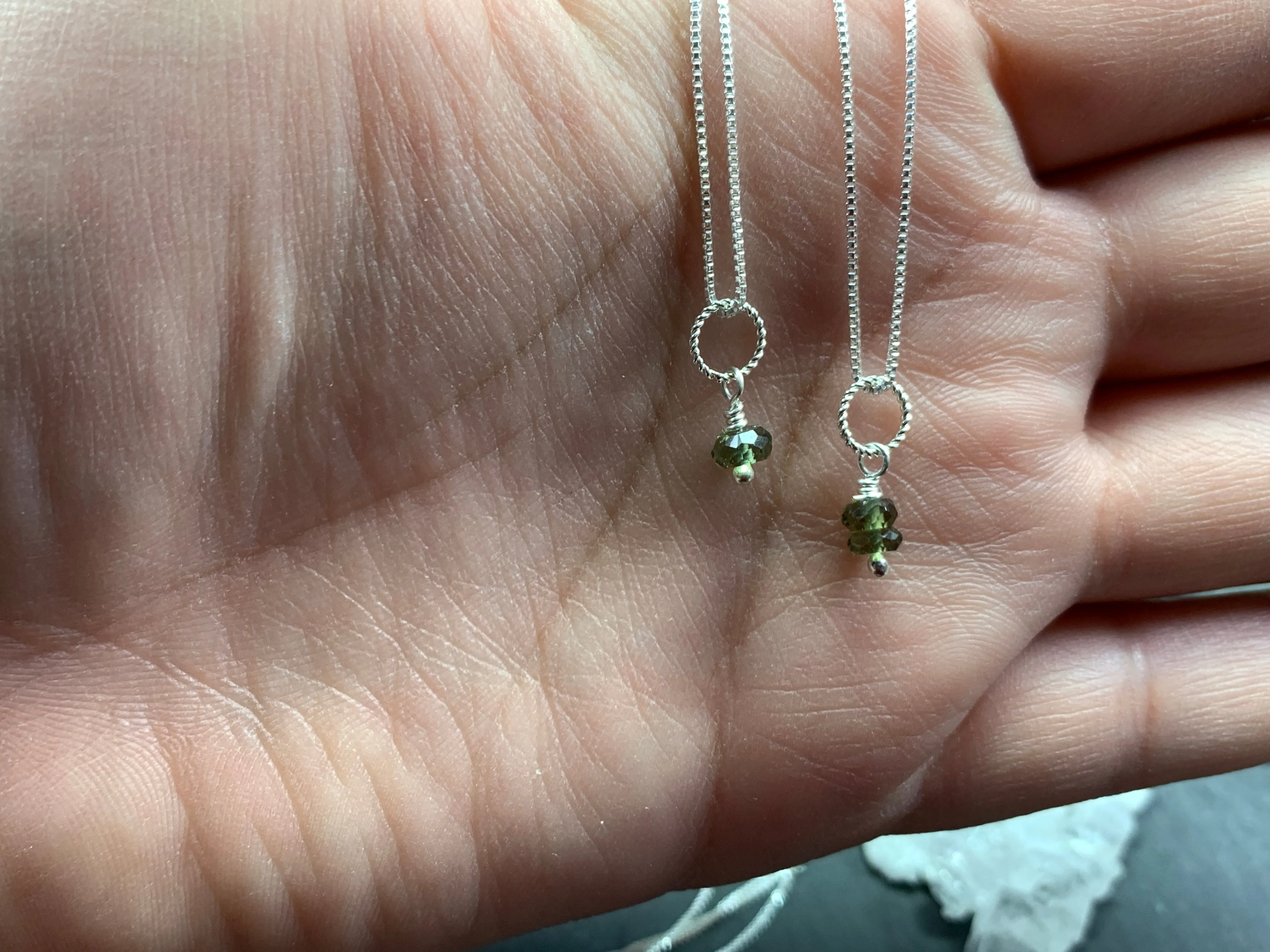 Twisted Ring Pendant with Moldavite