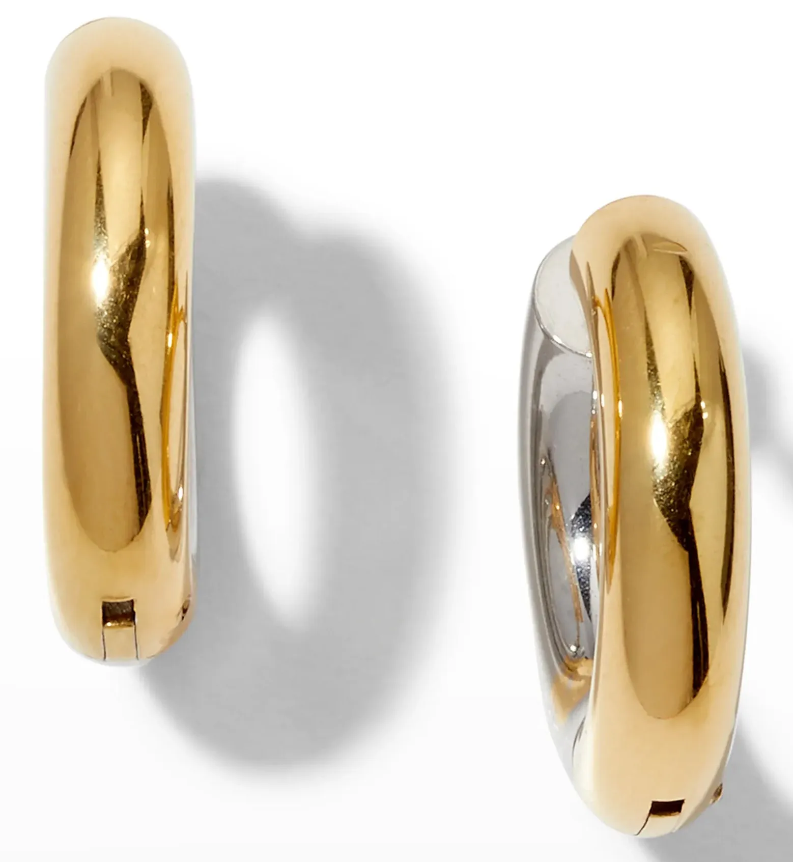 TWO-TONE HOOP EARRINGS - COMBO