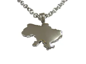 Ukraine Map Shape Pendant Necklace