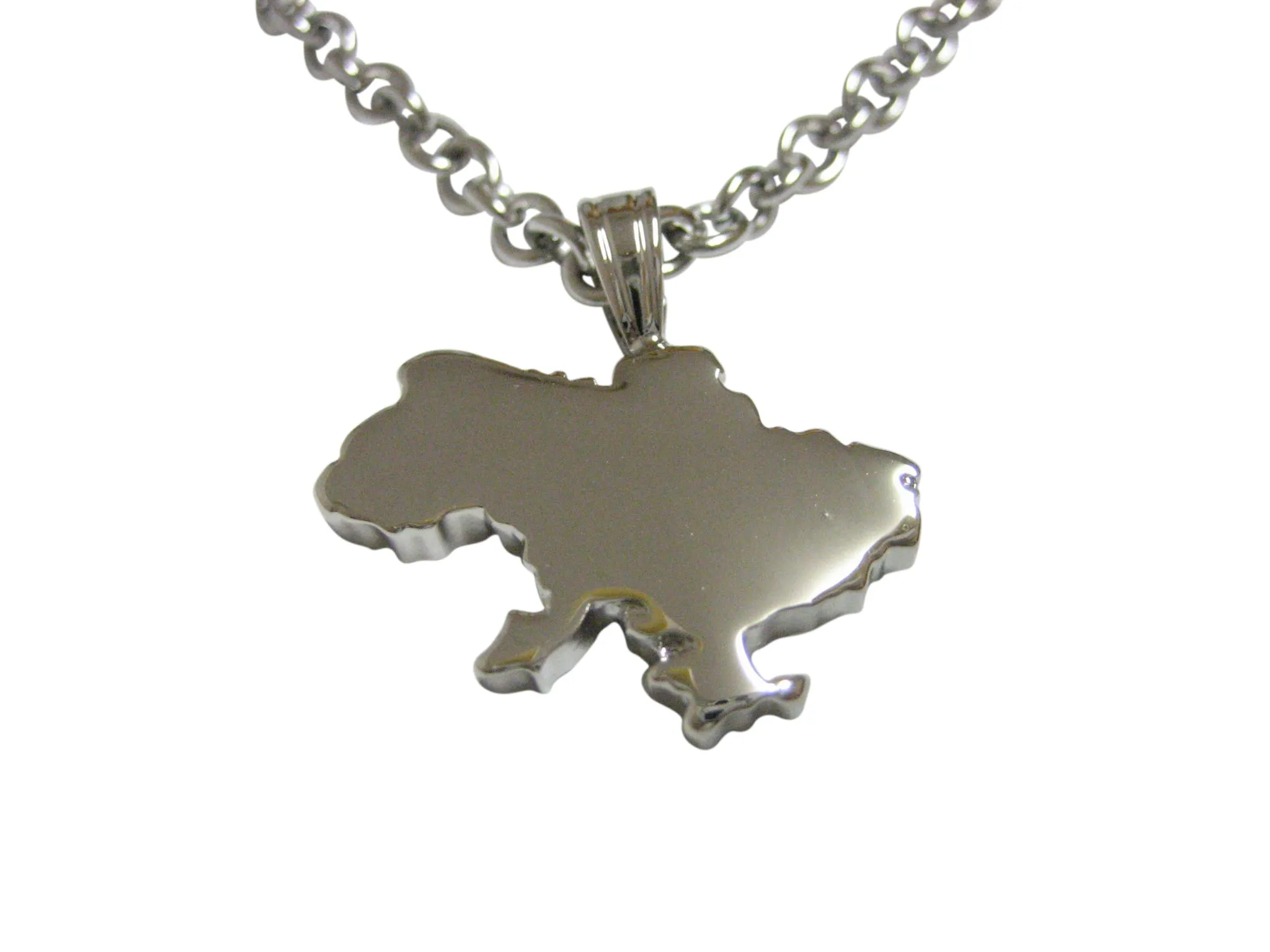 Ukraine Map Shape Pendant Necklace