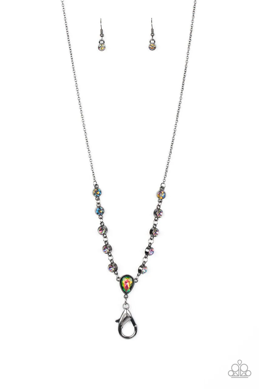 Unfathomable Fierceness Multi Paparazzi Lanyard Necklace