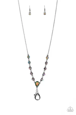 Unfathomable Fierceness Multi Paparazzi Lanyard Necklace