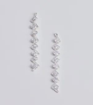 Unforgettable Luxe Rhinestone Linear Earrings