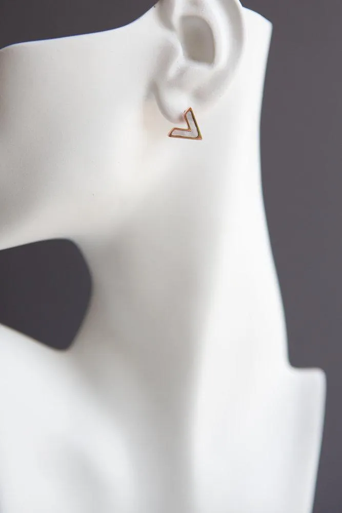 V-Shaped Stainless Steel Stud Earrings