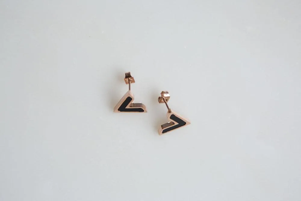 V-Shaped Stainless Steel Stud Earrings