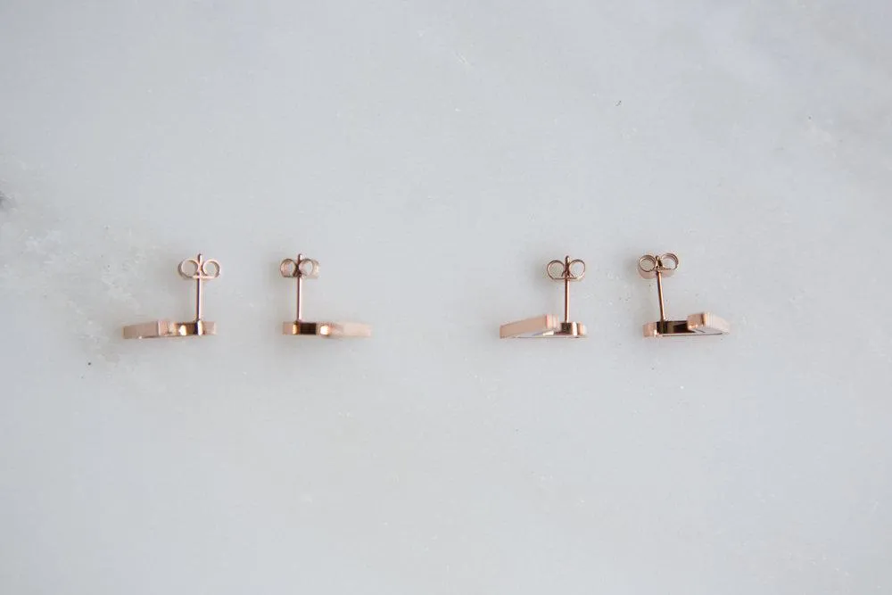 V-Shaped Stainless Steel Stud Earrings