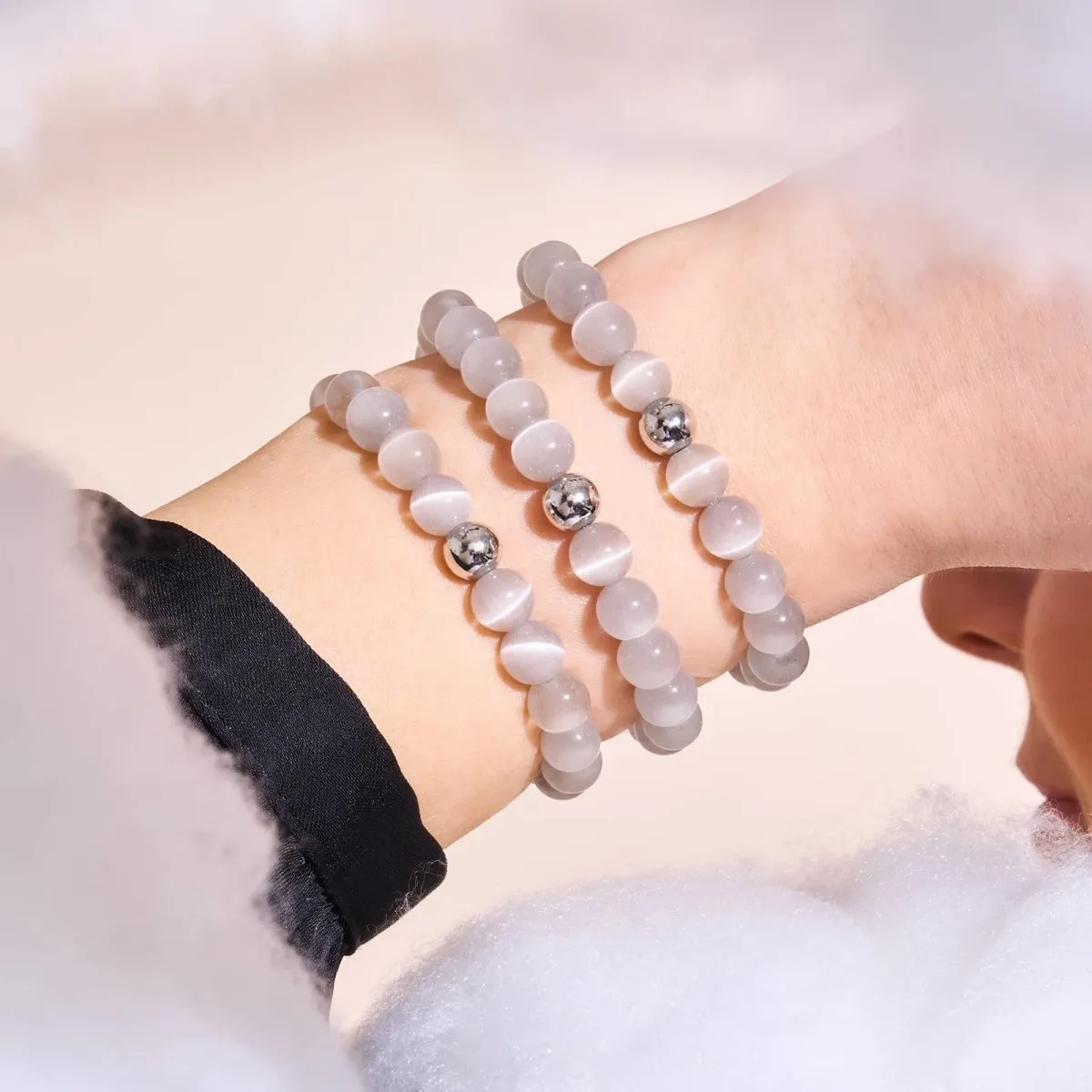 Velvet Storm | .925 Sterling Silver | Cheshire Glass Bracelet