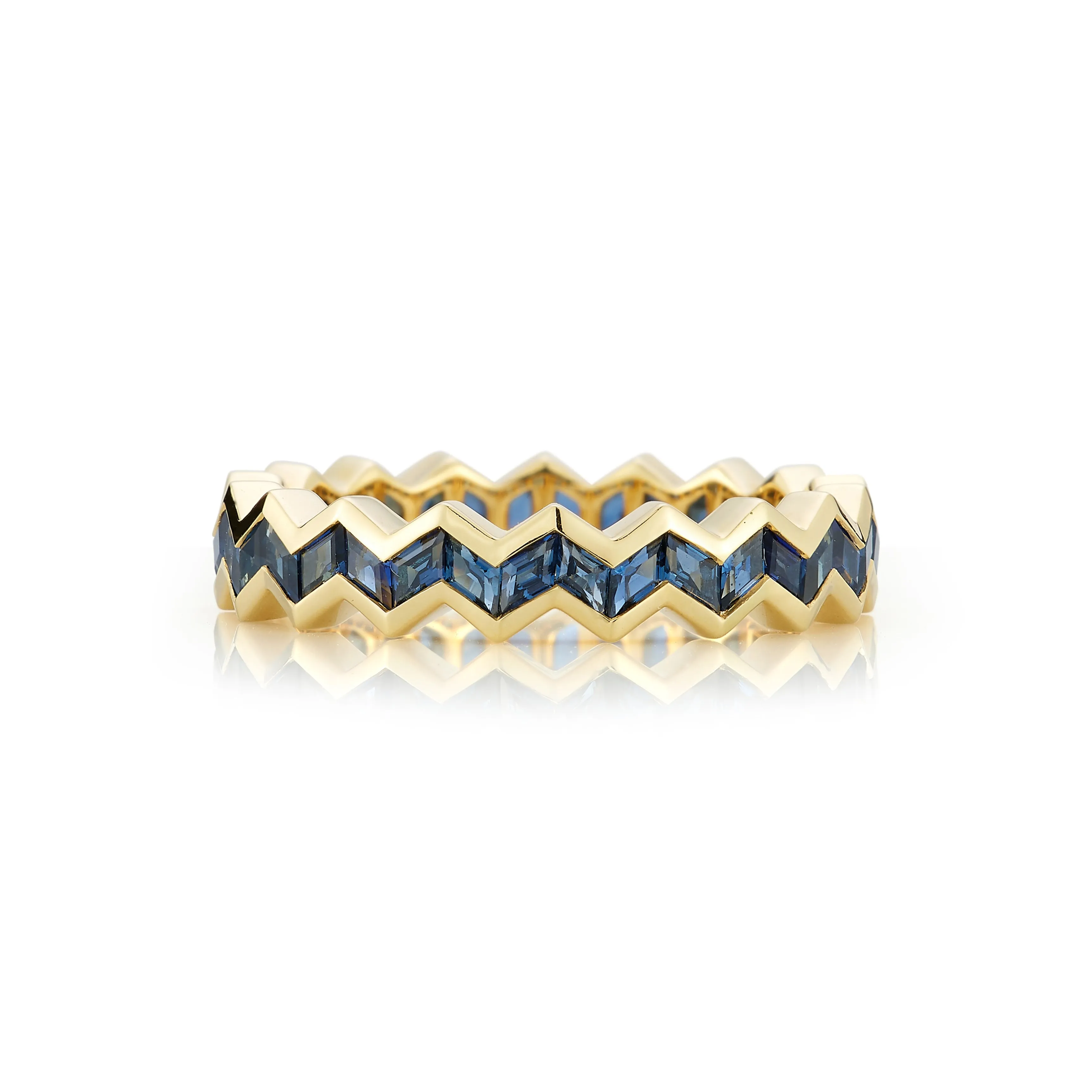 Vibrations Eternity Stacking Ring in Blue Sapphire