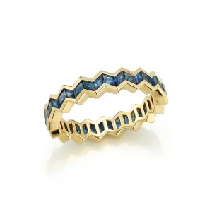 Vibrations Eternity Stacking Ring in Blue Sapphire