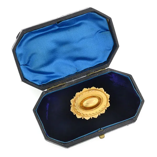 Victorian Locket Back Target Brooch