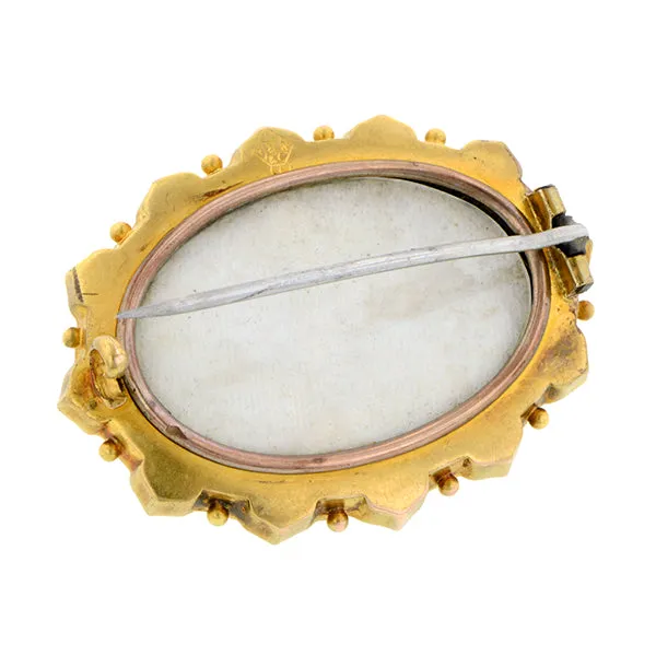 Victorian Locket Back Target Brooch