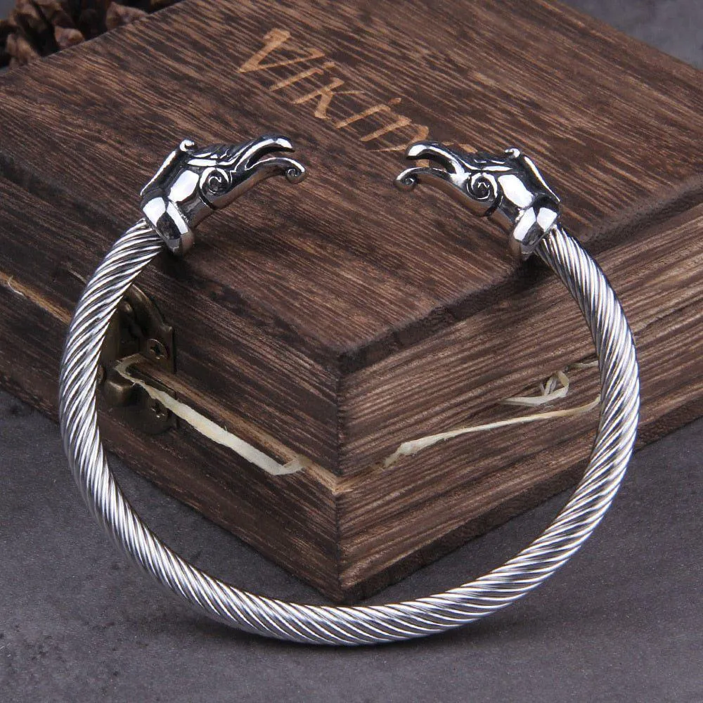 Viking Dragon Torc Arm Ring Bracelet