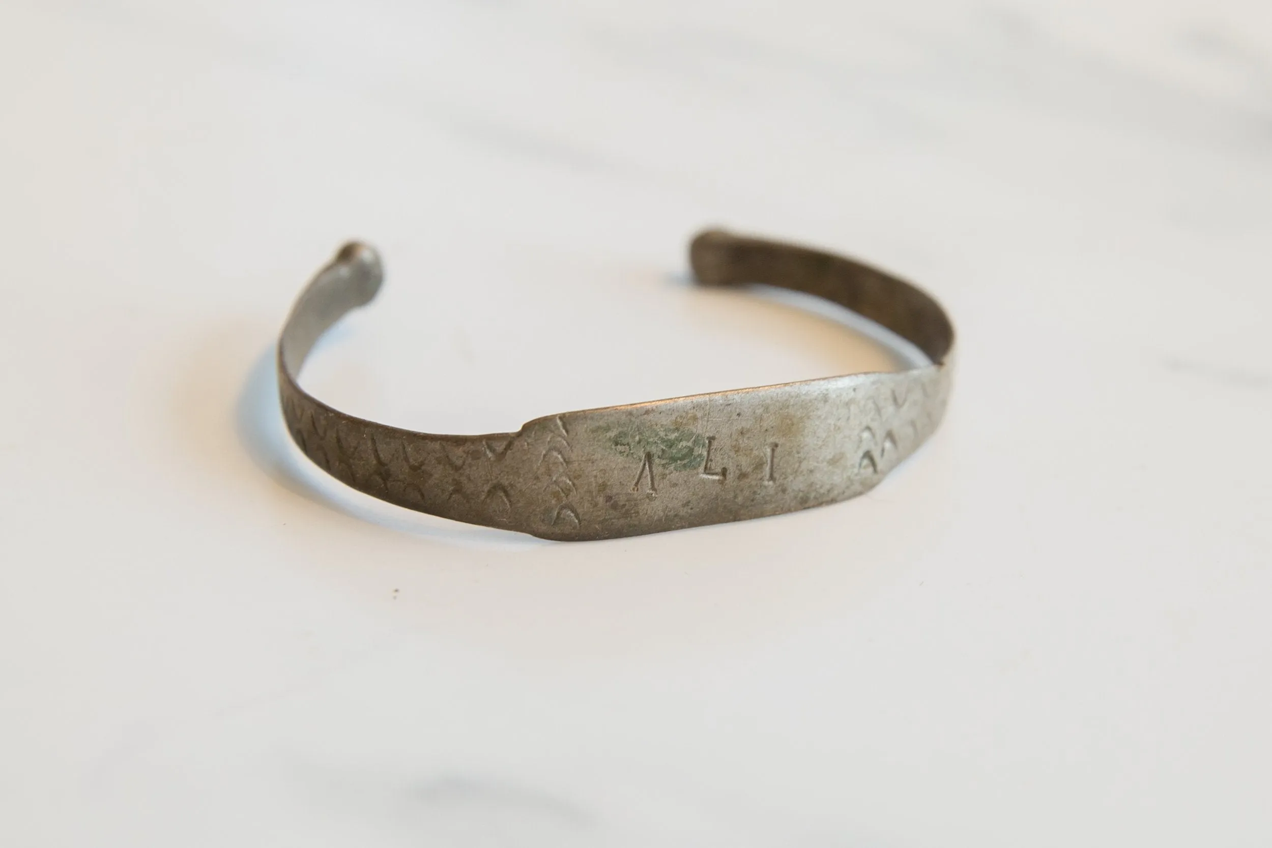Vintage African Thin Metal Bracelet