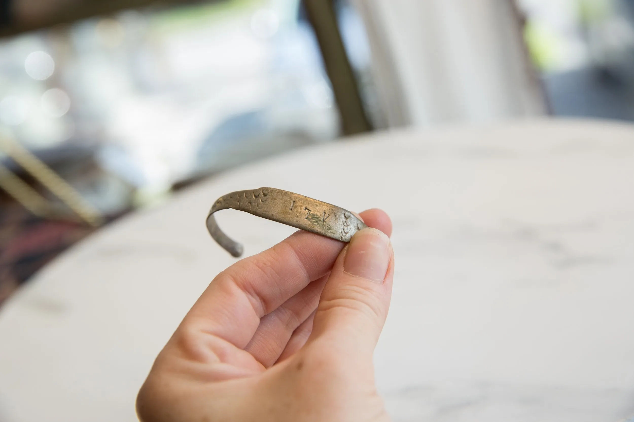 Vintage African Thin Metal Bracelet