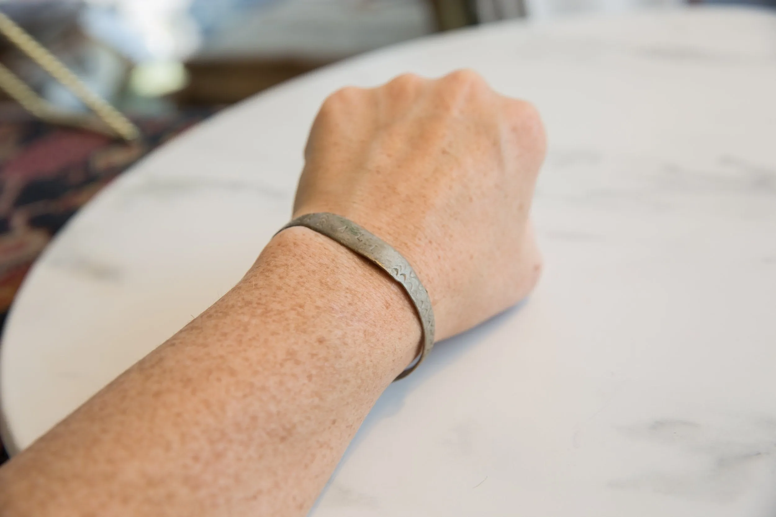 Vintage African Thin Metal Bracelet