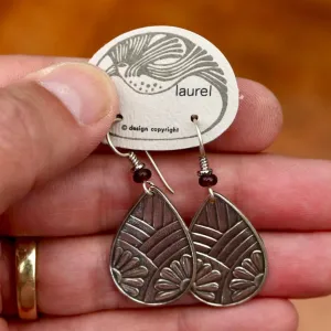 Vintage Laurel Burch Art Deco Silver-Plate Earrings