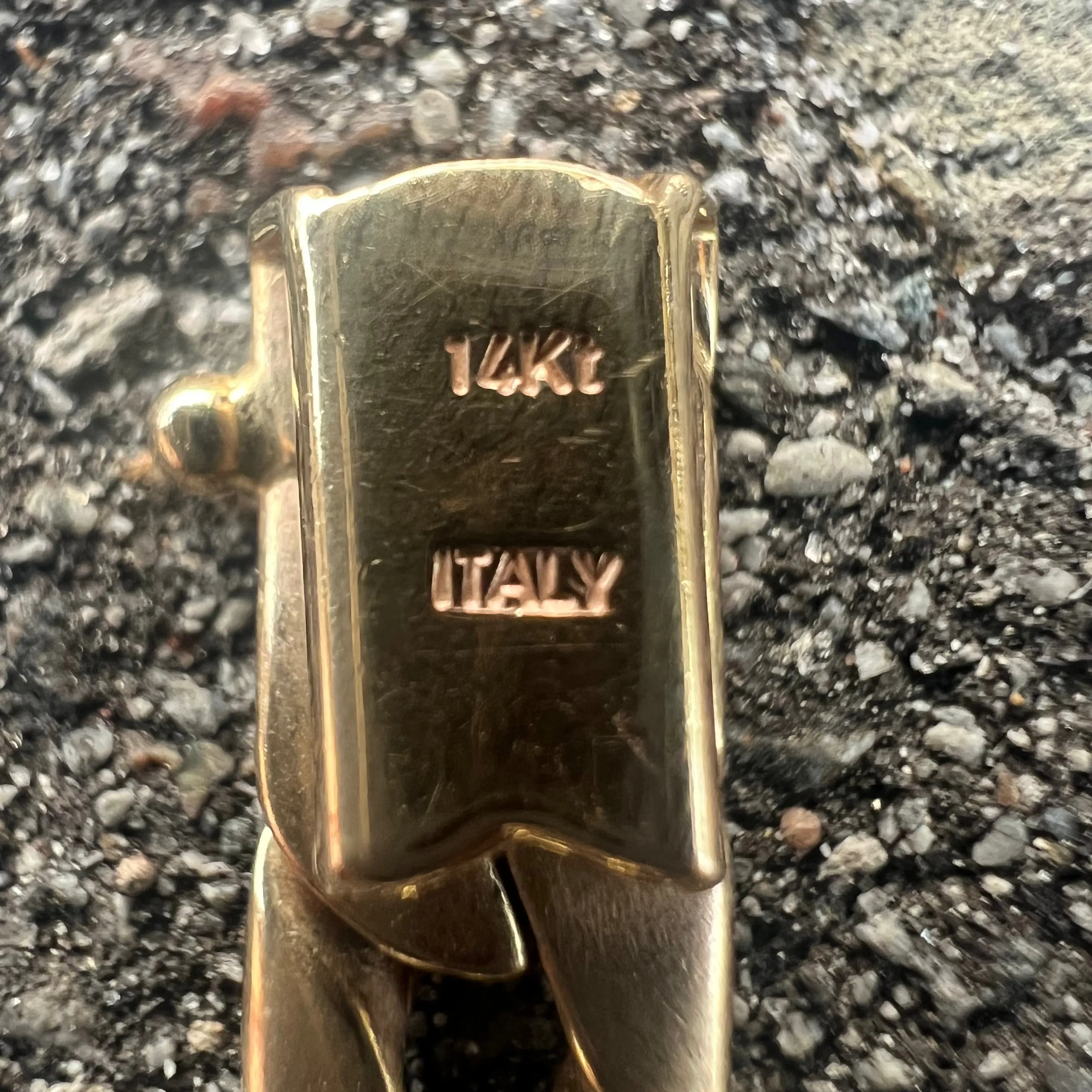 Vintage Solid 14k Sleek Cuban Link Bracelet