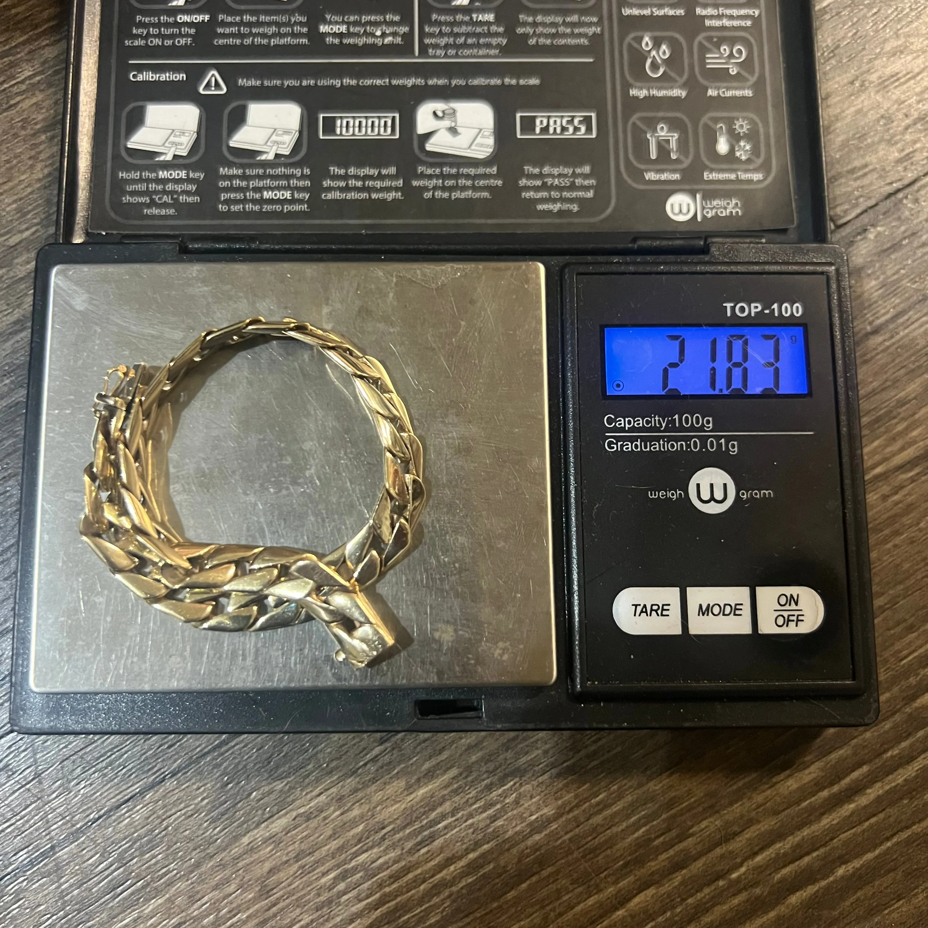 Vintage Solid 14k Sleek Cuban Link Bracelet