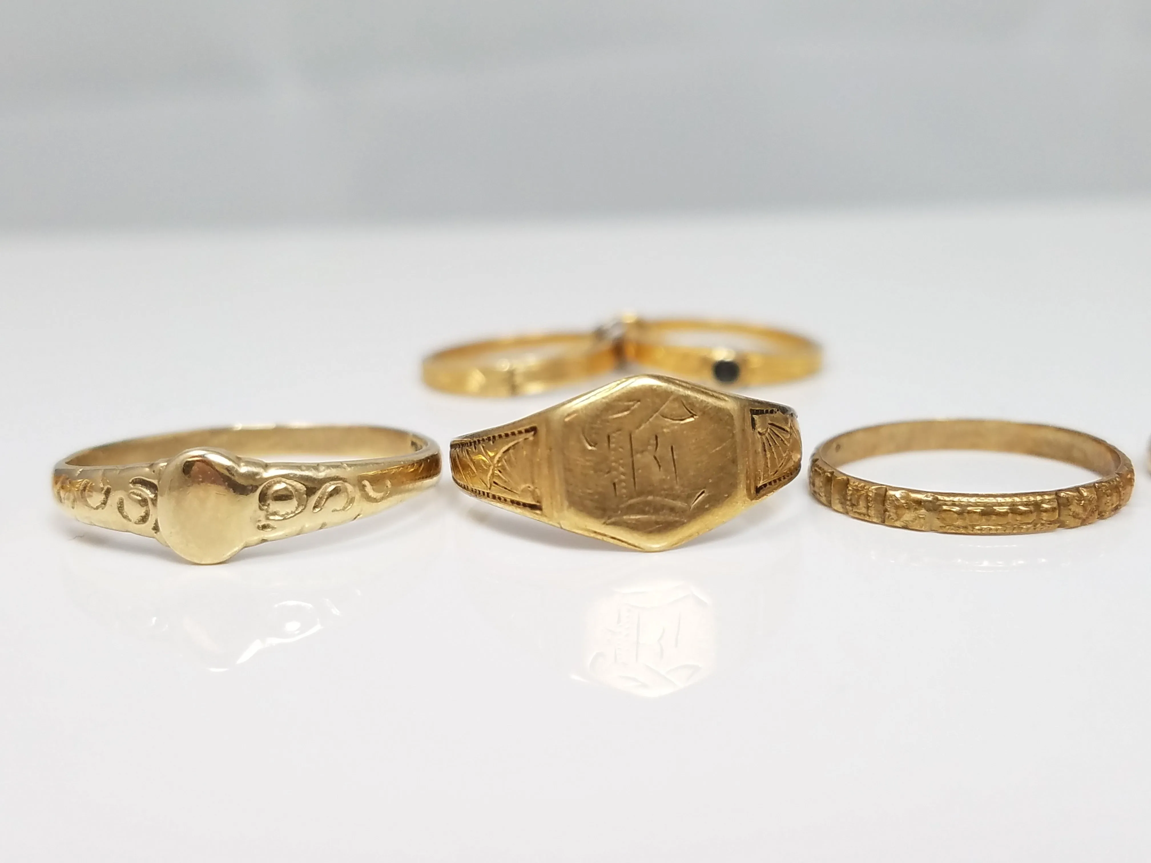 Vintage Yellow Gold Baby/Child Rings