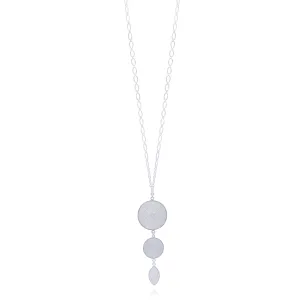 VIVIAN SILVER LARGE LONG NECKLACE FILIGREE
