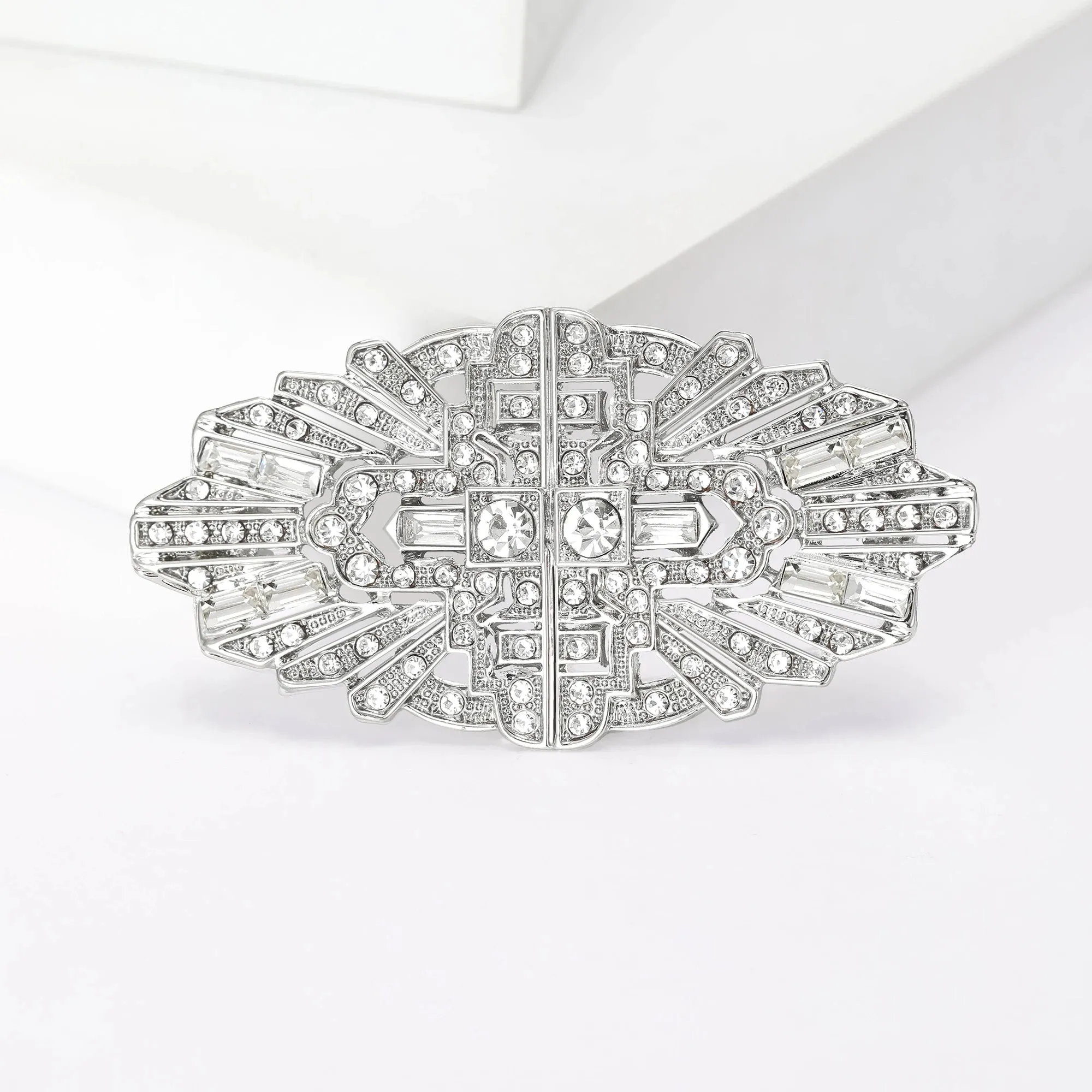 Wedding Bridal Rhinestone Flower Brooches for Women Elegant Flower Design Pins Office Party Friend Gifts Jewelry Accessories