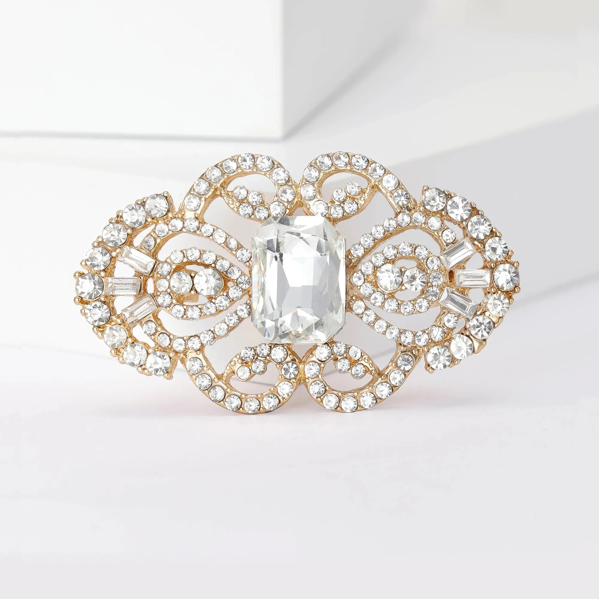 Wedding Bridal Rhinestone Flower Brooches for Women Elegant Flower Design Pins Office Party Friend Gifts Jewelry Accessories