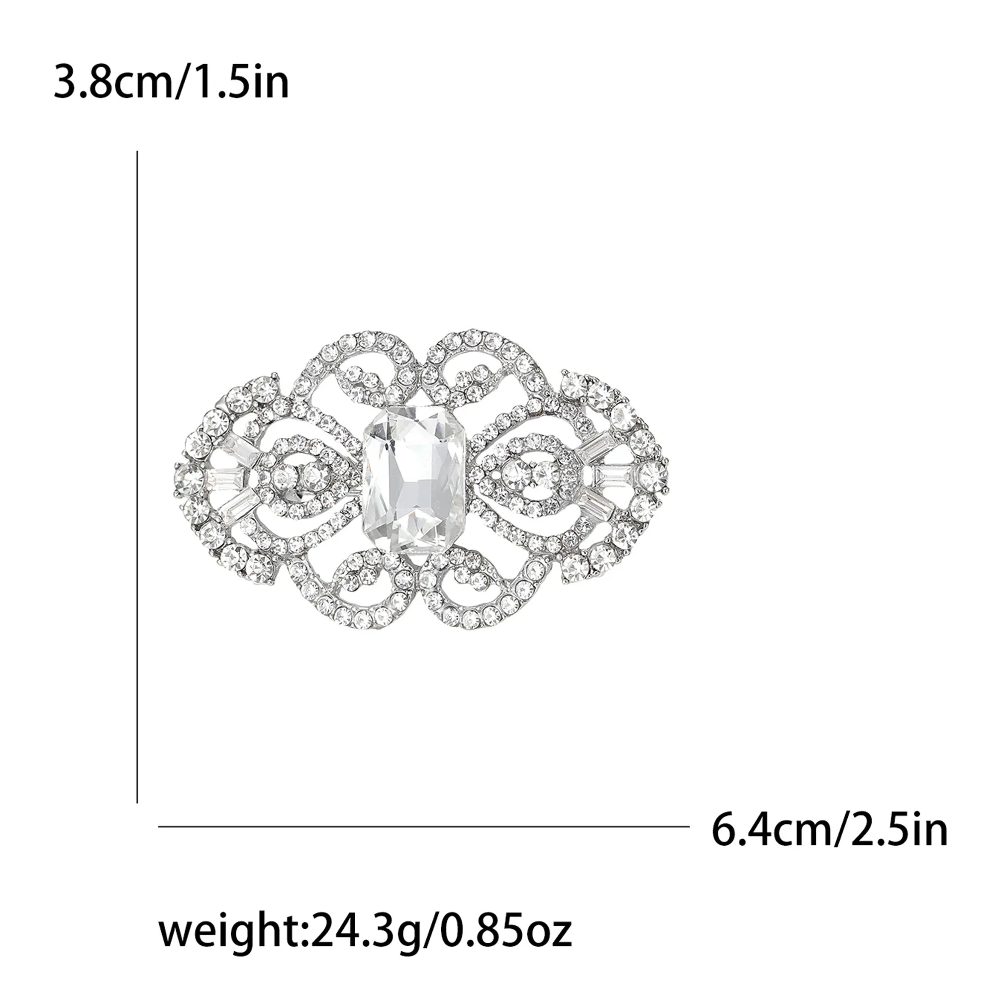 Wedding Bridal Rhinestone Flower Brooches for Women Elegant Flower Design Pins Office Party Friend Gifts Jewelry Accessories